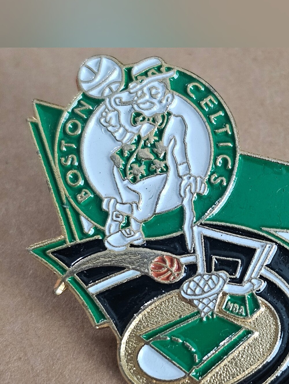 Boston Celtics Enamel Pin - Green White Gold